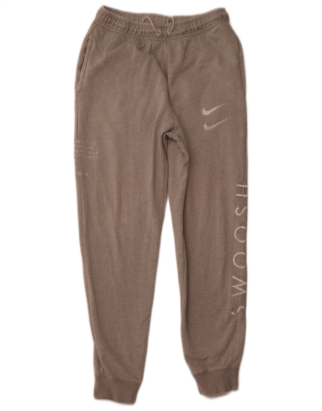 NIKE Damen-Trainingshose mit Grafik, Jogginghose, UK 10, Größe S, Grau, Baumwolle