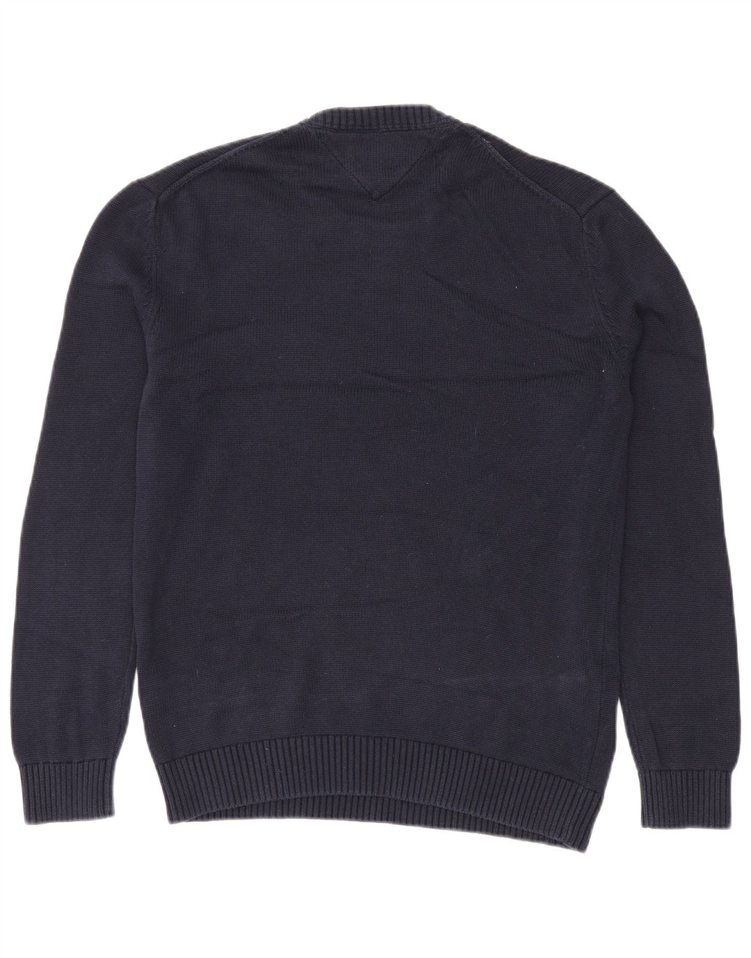 TOMMY HILFIGER Herren-Pullover mit Rundhalsausschnitt, mittelmarineblaue Baumwolle