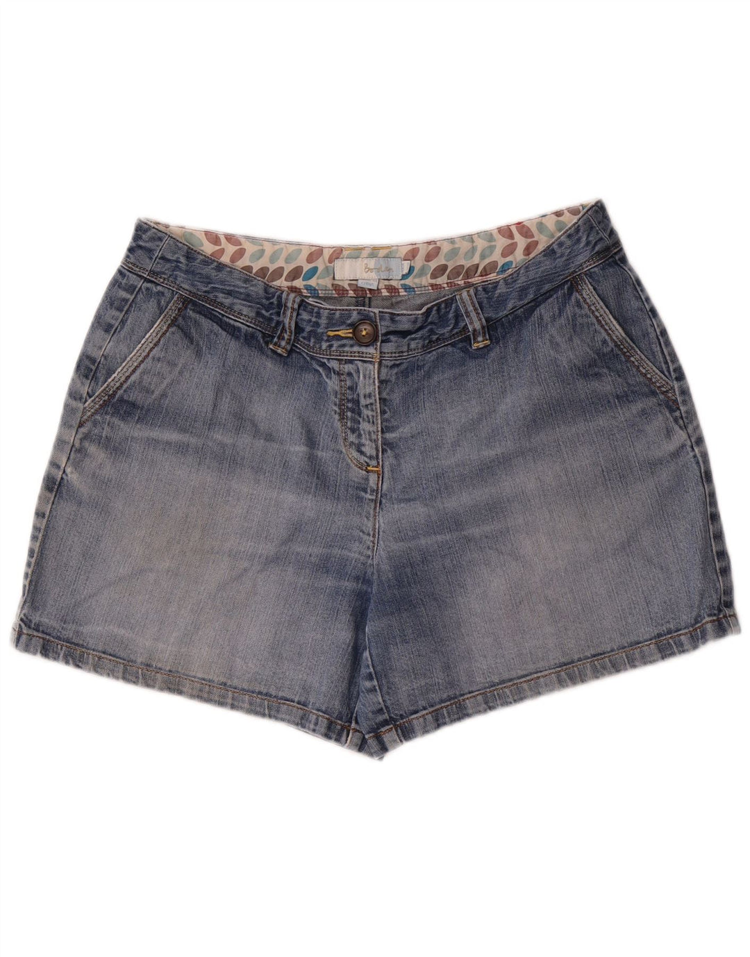 Boden Damen Jeansshorts UK 14 Large W34 Blaue Baumwolle