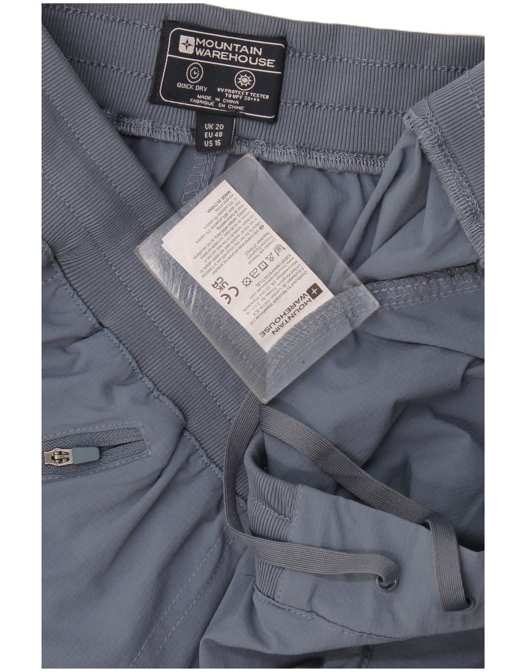 Mountain Warehouse Damen-Freizeitshorts UK 20 2XL W36 Blaues Polyamid