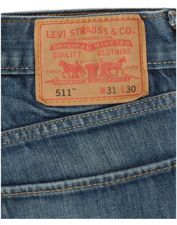 Levi's Herren 511 Slim Jeans W31 L27 Blaue Baumwolle
