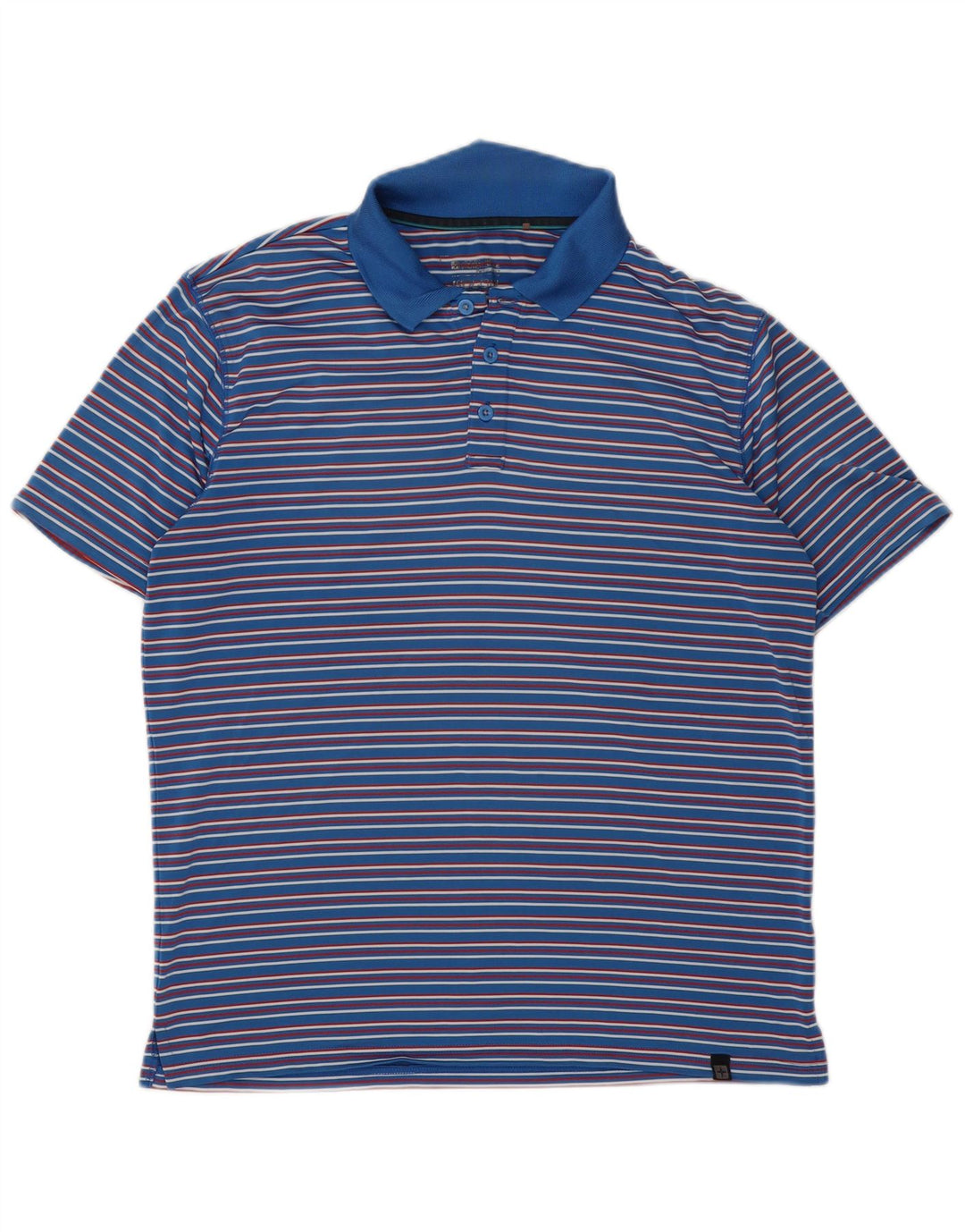 Mountain Warehouse IsoCool-Poloshirt für Herren, mittelblau gestreift
