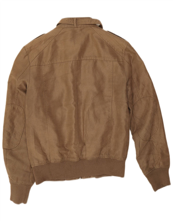 Zara Herren Militär Bomberjacke UK 36 Small Braun