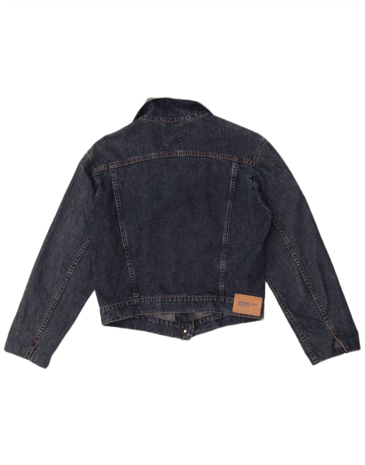 Joop Damen Crop Denim Jacke IT 40 Small Blau Baumwolle