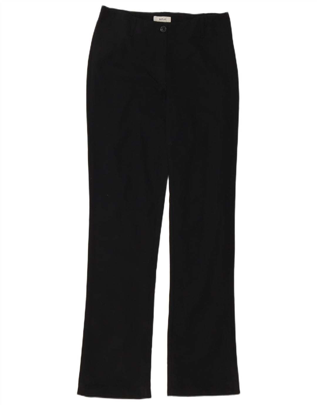 Replay Damen-Freizeithose, gerade, W28, L32, Schwarz, Polyamid
