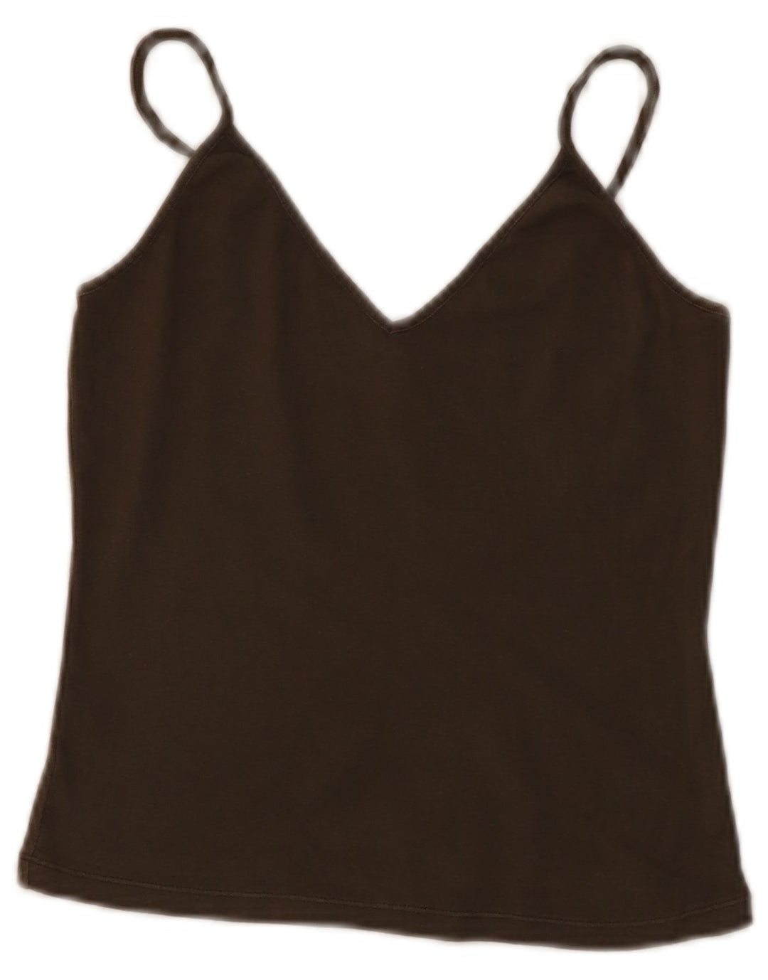 BENETTON Damen Crop Cami Top UK 4 XS Khaki