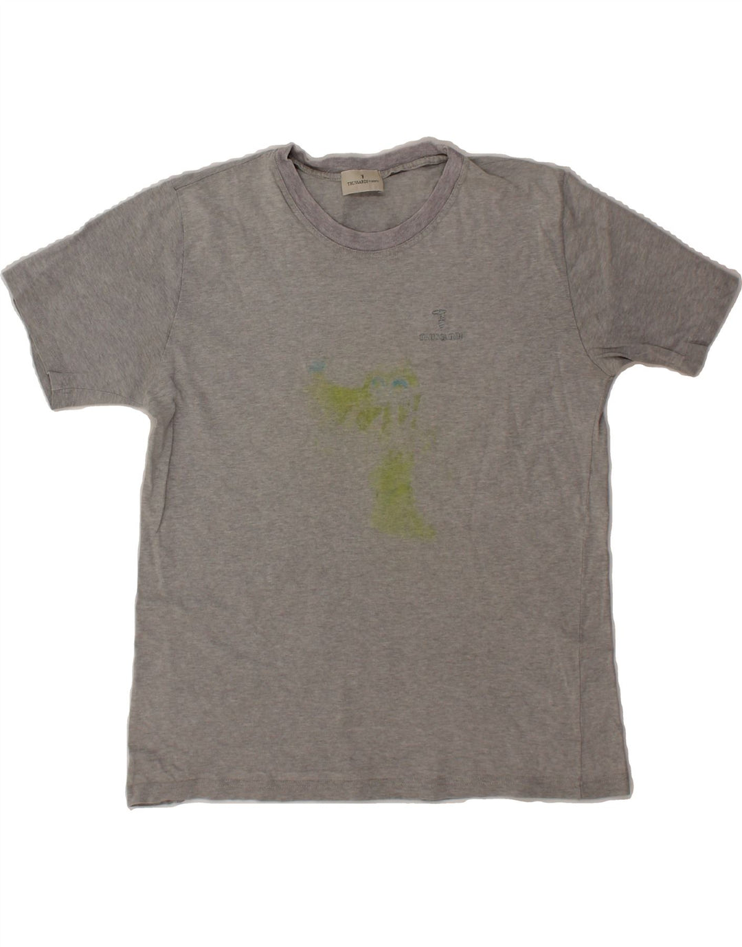 TRUSSARDI JEANS Mens Graphic T-Shirt Top Medium Grey Vintage Trussardi Jeans and Second-Hand Trussardi Jeans from Messina Hembry 