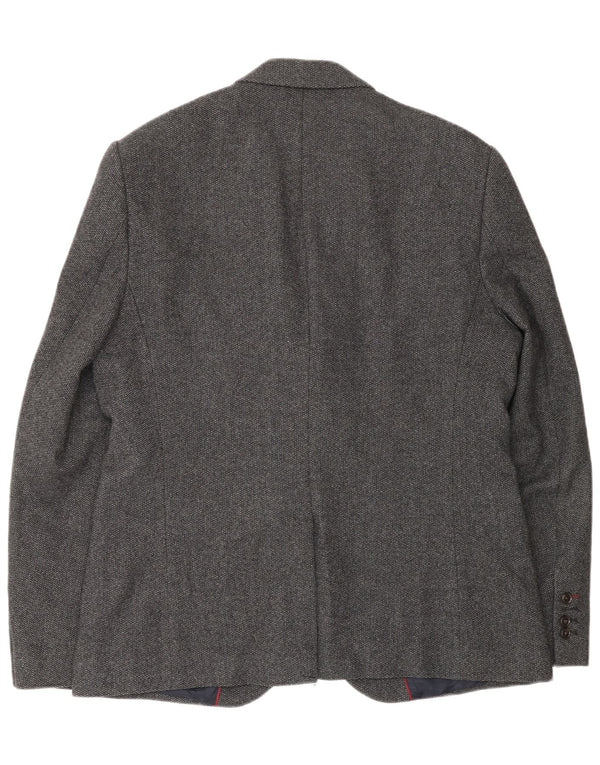 Jack Wills Mens 2 Button Blazer Jacket UK 42 XL Grey Wool