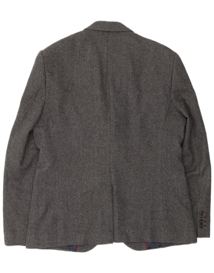 Jack Wills Herren-Blazer mit 2 Knöpfen, UK 42, XL, graue Wolle