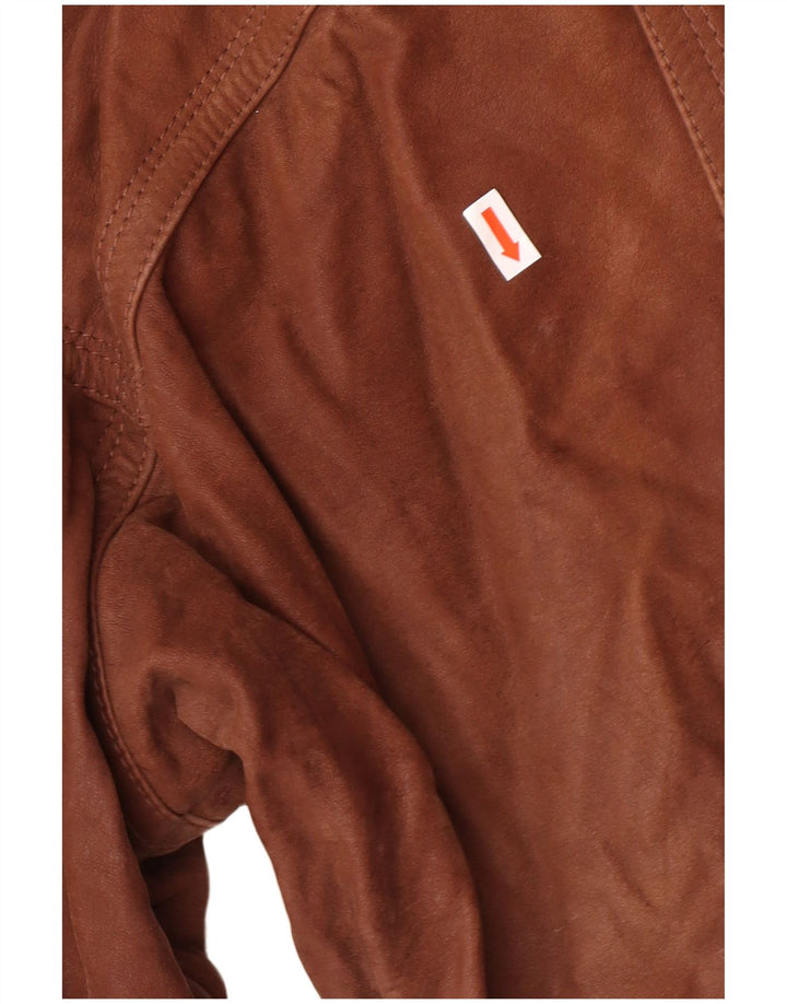 VINTAGE Herren Ledermantel IT 50 Large Braun