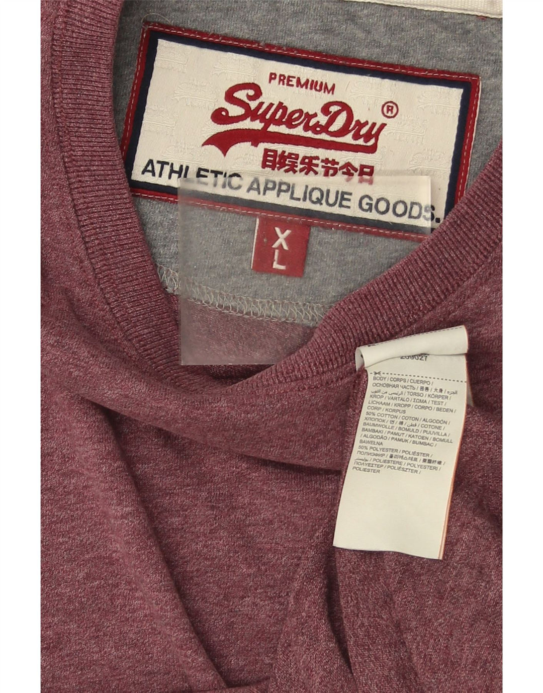 Superdry Herren Grafik-T-Shirt-Oberteil XL aus kastanienbrauner Baumwolle