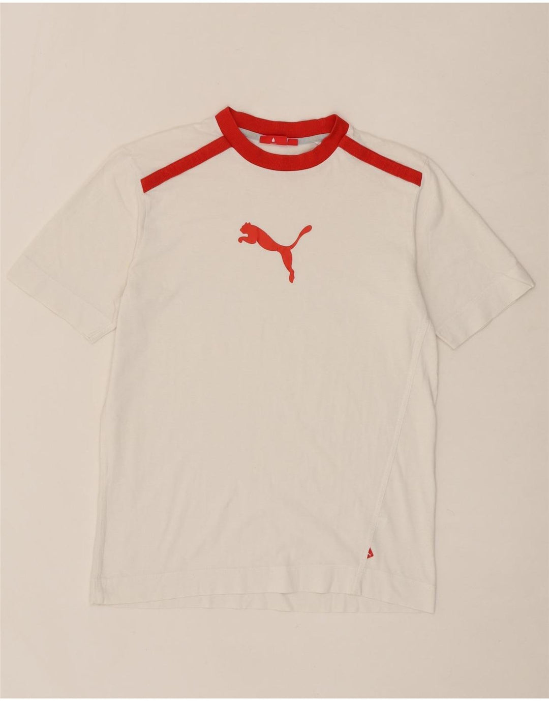 PUMA Mens Graphic T-Shirt Top Small White Cotton Vintage Puma and Second-Hand Puma from Messina Hembry 