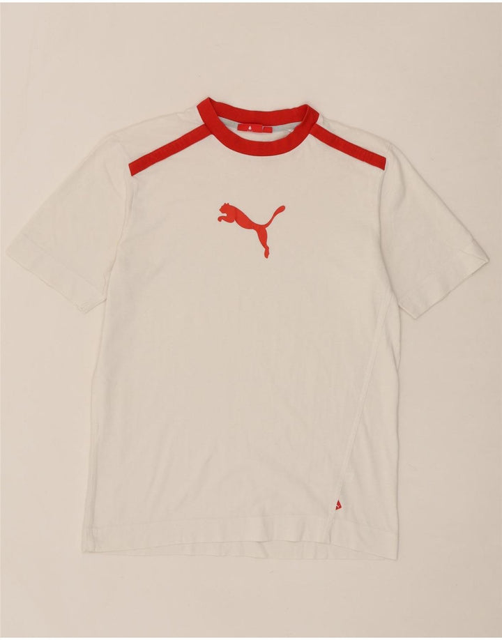 PUMA Mens Graphic T-Shirt Top Small White Cotton Vintage Puma and Second-Hand Puma from Messina Hembry 