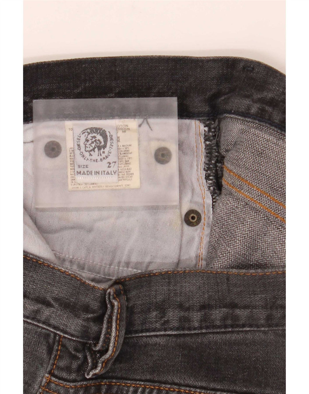 Diesel Damen Schlagjeans W27 L32 Schwarze Baumwolle