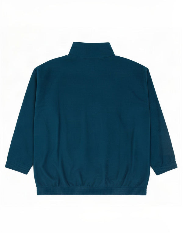 Terinda Herren-Pullover-Trainingsanzugoberteil mit Reißverschluss und Halsausschnitt, XL, Blau, Farbblock