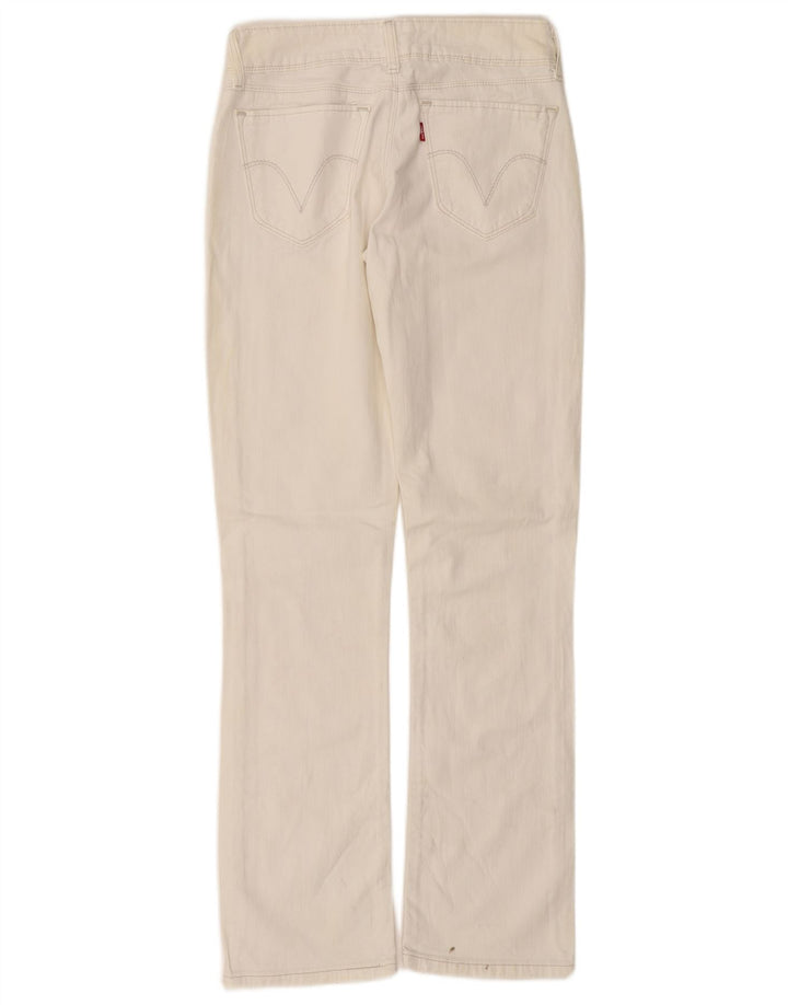 Levi's Damen 470 Low Waist Straight Jeans W32 L32 Off White