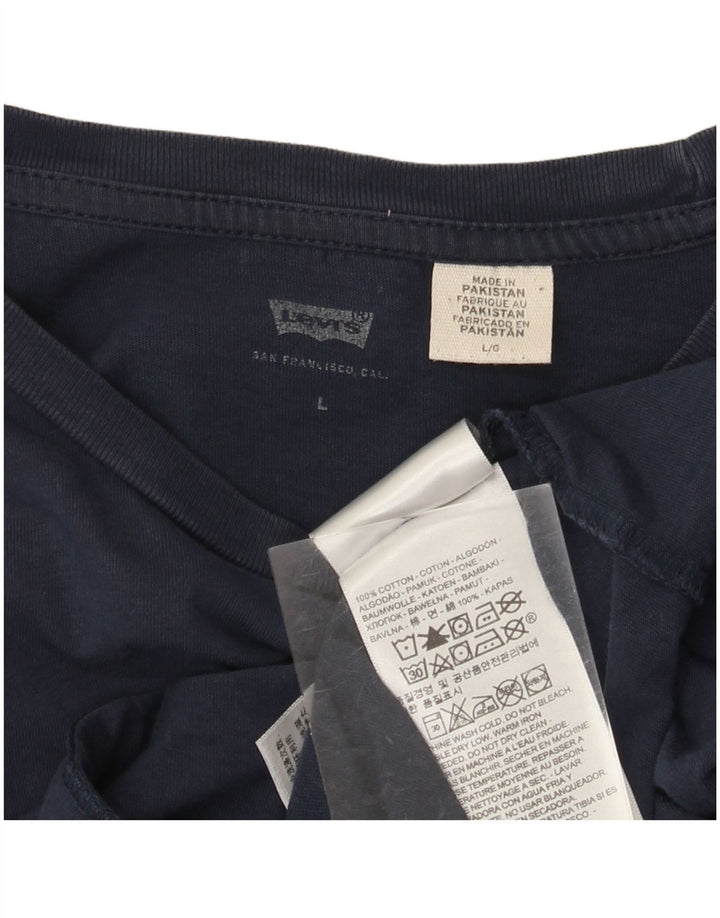 LEVI'S Herren-T-Shirt mit Grafik, groß, marineblau, Baumwolle