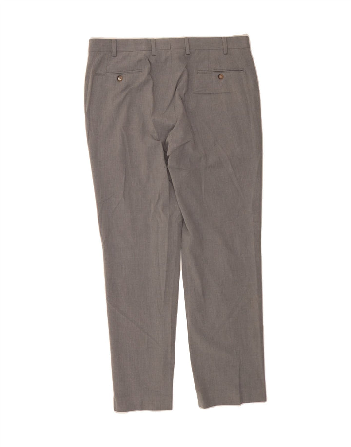 CHAPS Mens Slim Suit Trousers W36 L32 Grey Polyester Vintage Chaps and Second-Hand Chaps from Messina Hembry 