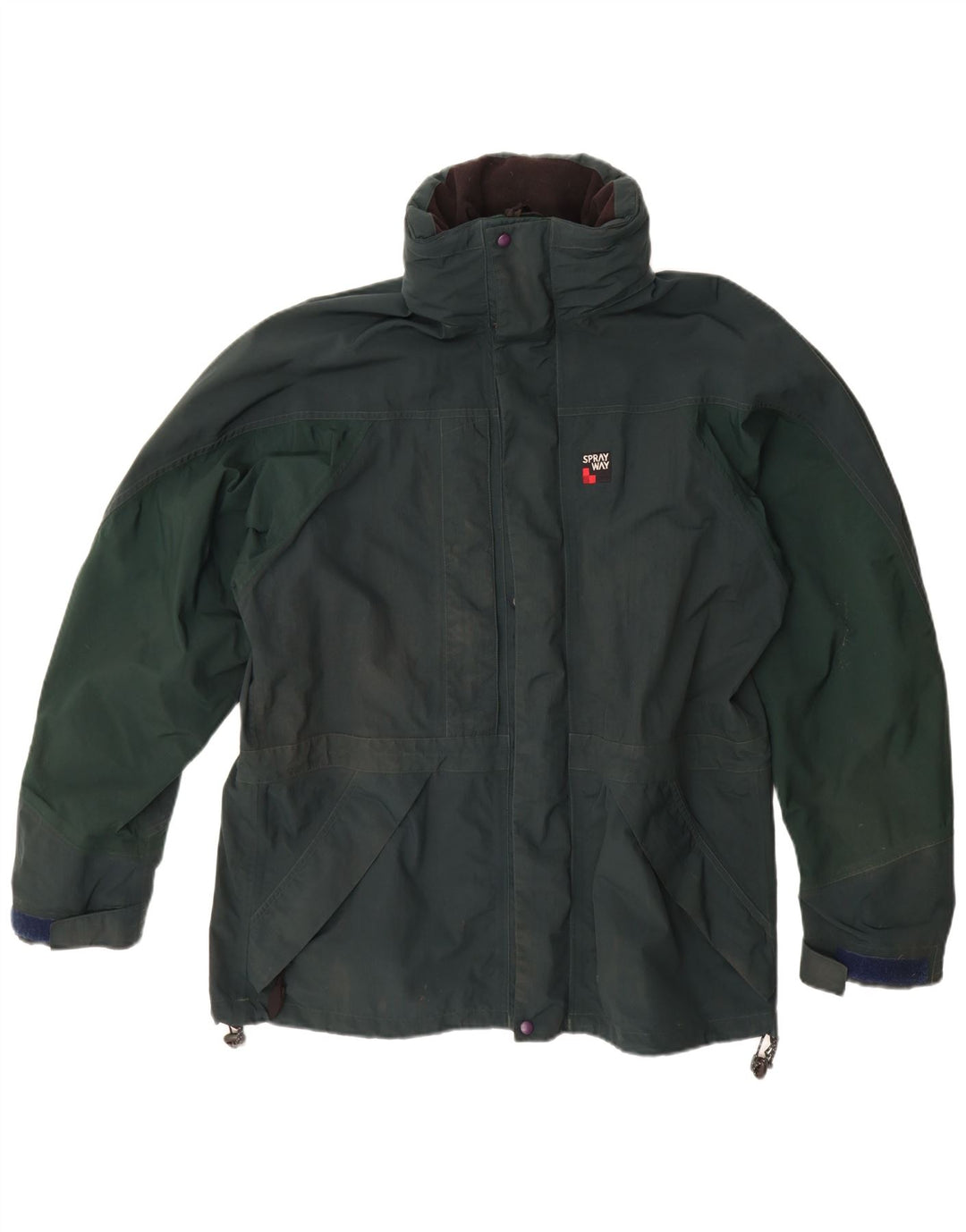 SPRAYWAY Herren-Regenjacke mit Kapuze, UK 38, mittelgrün, Polyamid