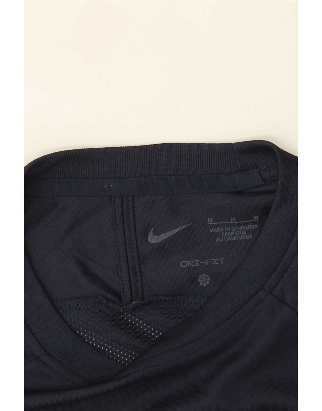 Nike Herren Dri Fit T-Shirt-Oberteil, mittelgroß, Marineblau, Farbblock