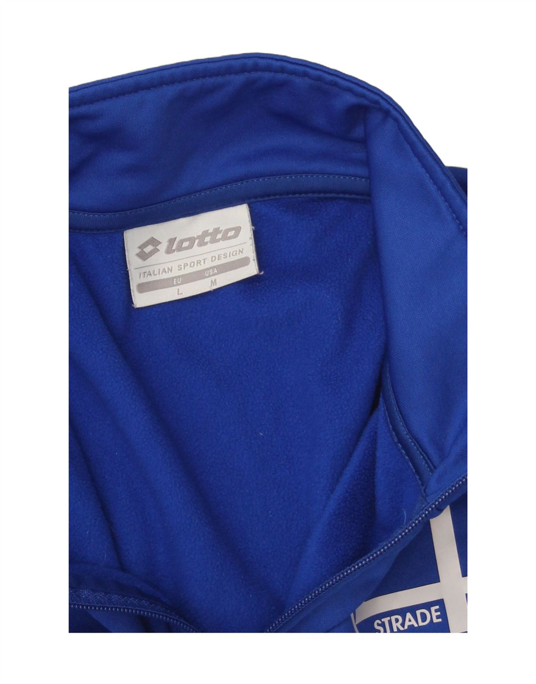 Lotto Herren-Sweatshirt mit grafischem Reißverschluss, Größe L, blau, Polyester