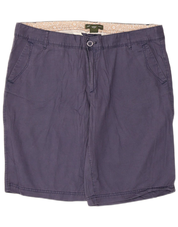 Eddie Bauer Damen Chino-Shorts US 16 2XL W40 Marineblaue Baumwolle