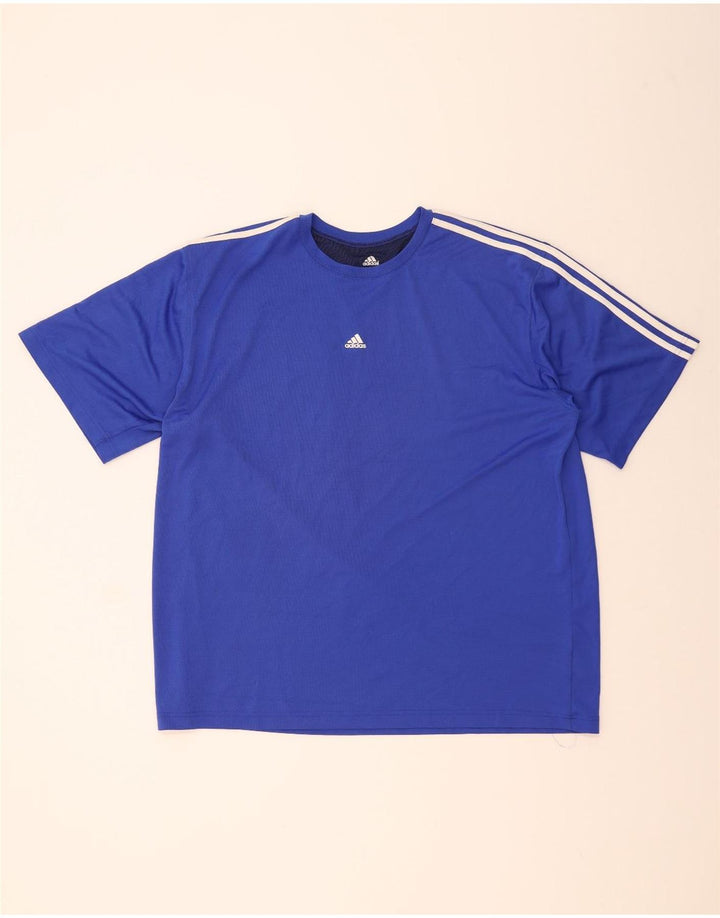ADIDAS Herren Climalite T-Shirt Top 2XL Blau Polyester