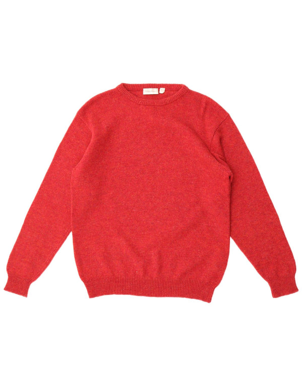 Peter Hahn Damen-Pullover mit U-Boot-Ausschnitt, Gr. 18, XL, rote Schurwolle