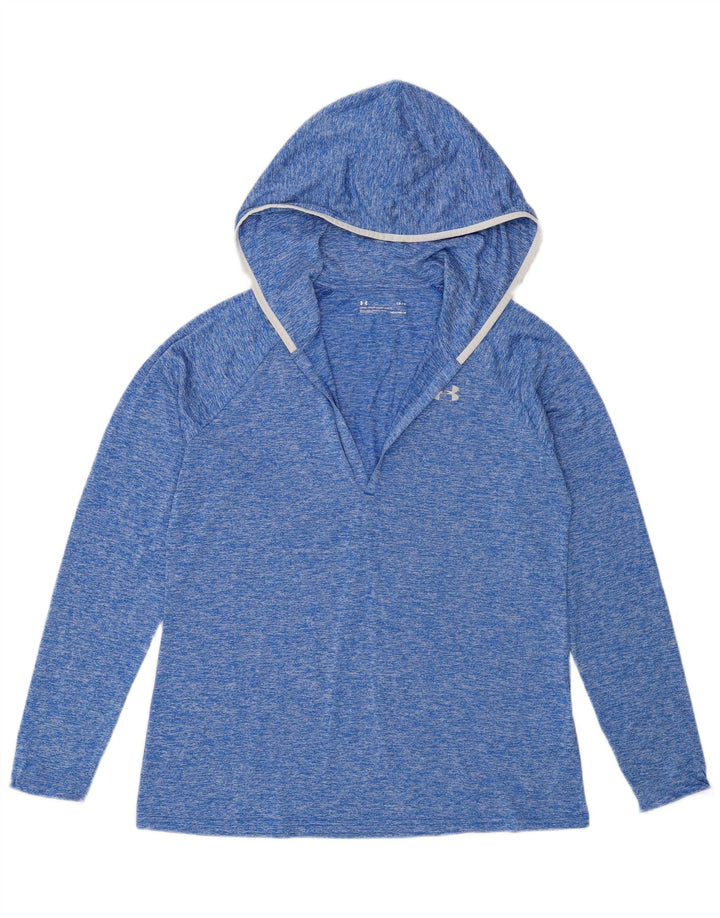 Under Armour Damen Kapuzenoberteil Langarm UK 16 Large Blau Polyester