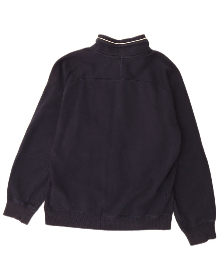 Nike Herren-Trainingsanzugoberteil, UK-Größe 38/40, mittelmarineblaue Baumwolle