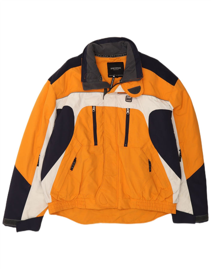Sportsphere Herren Skijacke IT 54 2XL Orange Colourblock Nylon