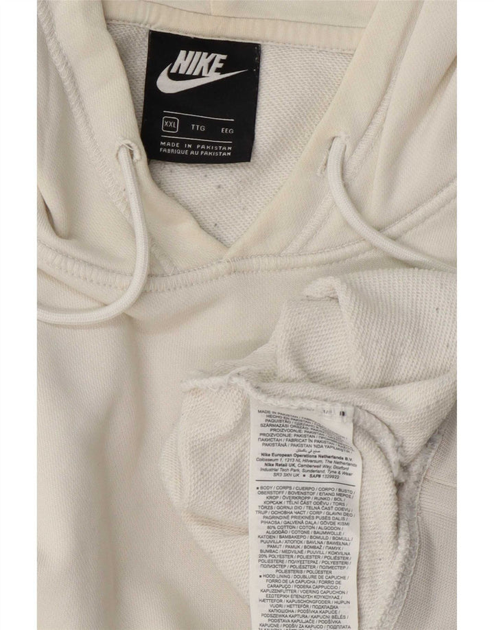 Nike Herren Graphic Hoodie Pullover 2XL Weiße Baumwolle