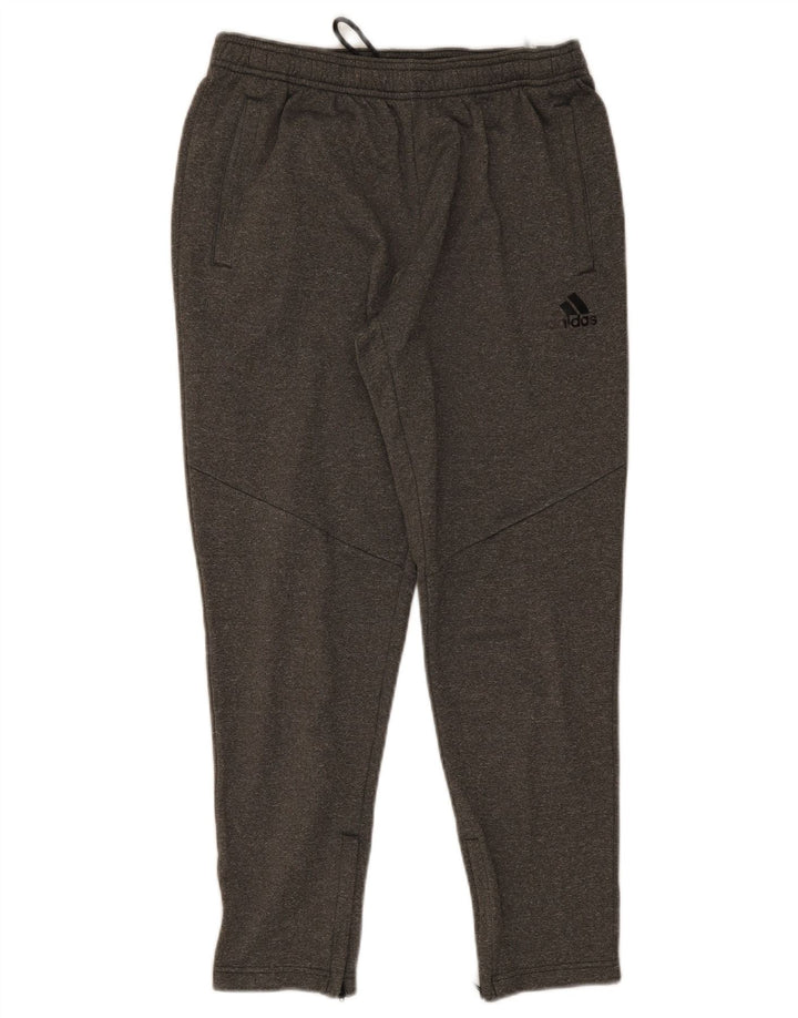 Adidas Herren-Trainingshose aus mittelgrauem Polyester