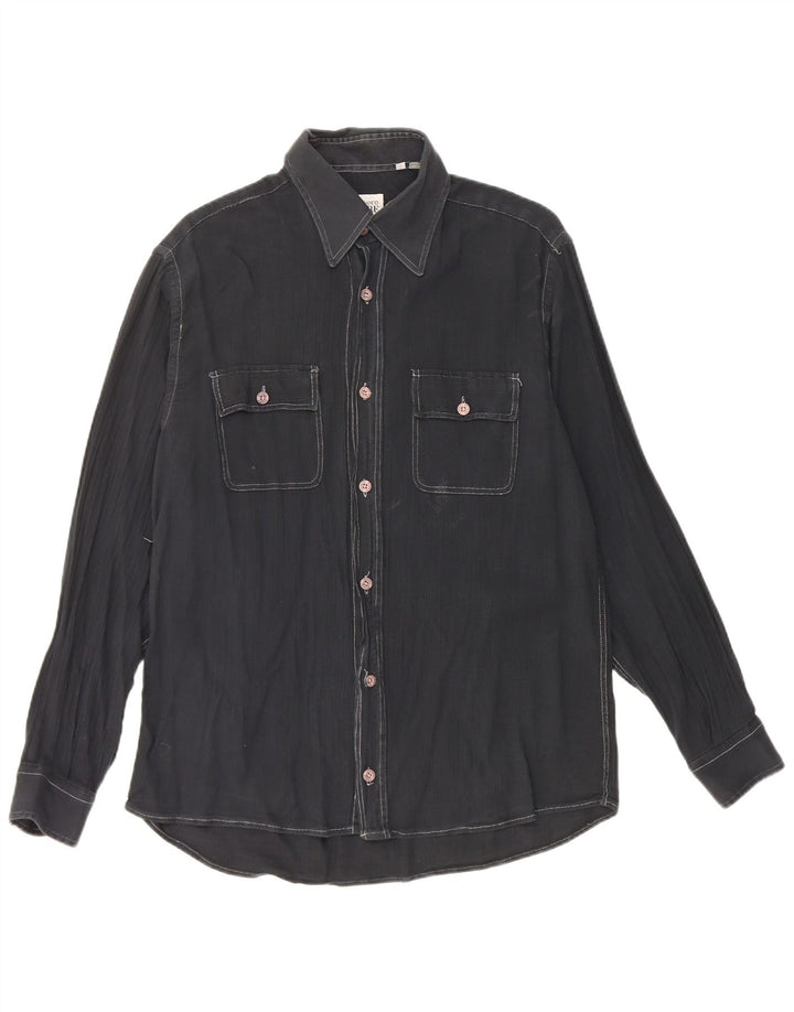 Gianfranco Ferre Herrenhemd Medium Marineblau