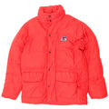 SALEWA Wattierte Herrenjacke mit Kapuze, UK 38, Mittelrot, Polyamid