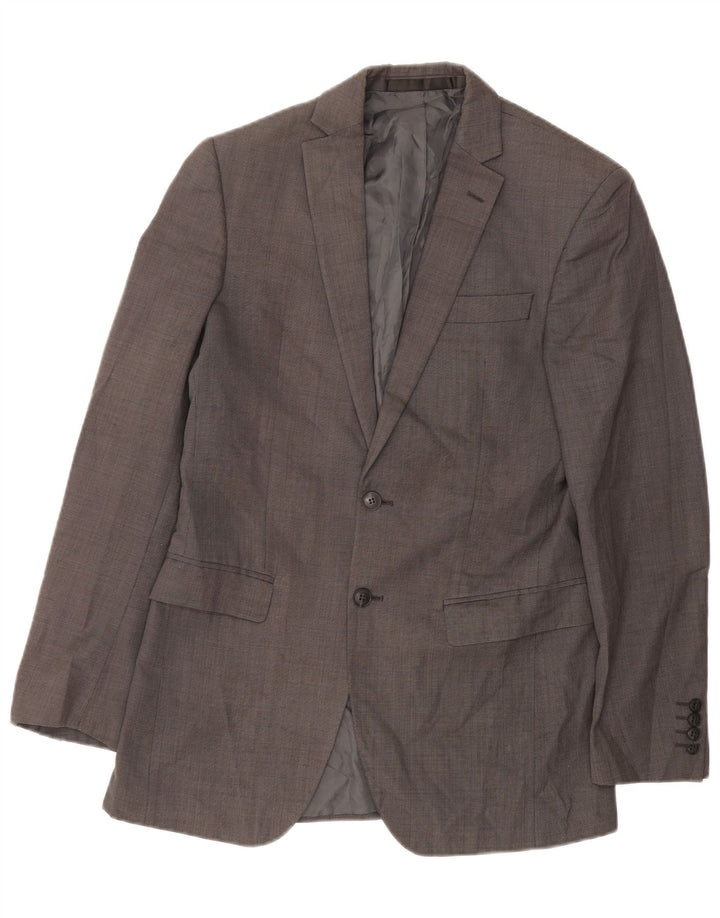 Marks & Spencer Herren-Blazer mit 2 Knöpfen, UK 36, kleine graue Wolle