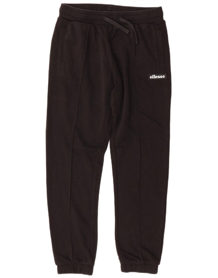ELLESSE Womens Tracksuit Trousers Joggers UK 12 Medium  Black Cotton