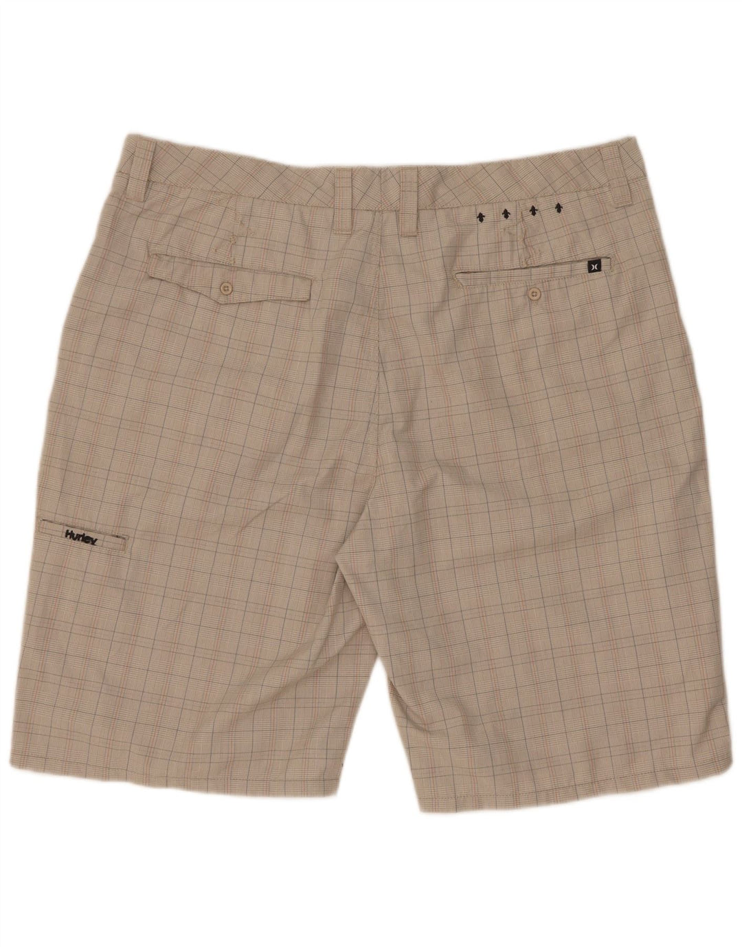 Hurley Herren Cargoshorts W38 XL Grau kariertes Polyester
