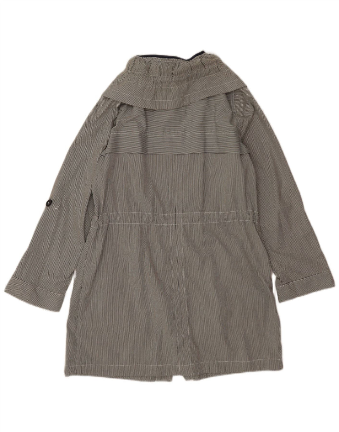 Marks & Spencer Damen-Trenchcoat in Übergröße, Gr. 10, Größe S, Grau, Nadelstreifen