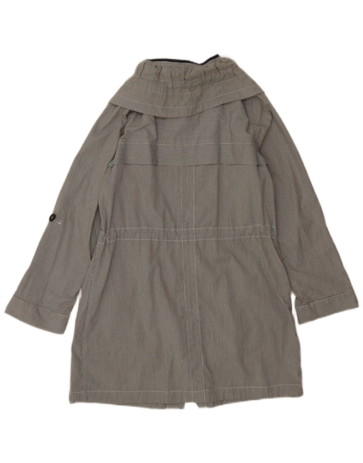 Marks & Spencer Damen-Trenchcoat in Übergröße, Gr. 10, Größe S, Grau, Nadelstreifen