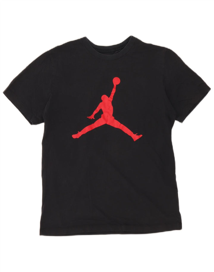 Jordan Herren-T-Shirt mit Grafik, Größe S, schwarze Baumwolle