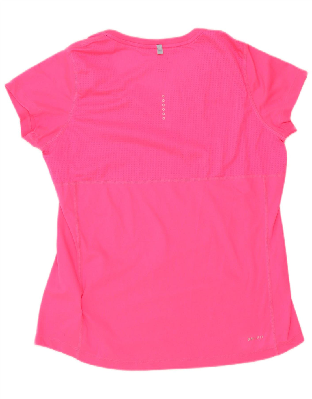 Nike Damen Dri Fit T-Shirt Top UK 14 Large Rosa Polyester