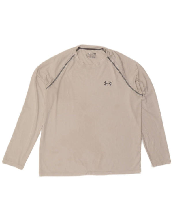 Under Armour Herren Heat Gear Top Langarm Large Weiß Polyester