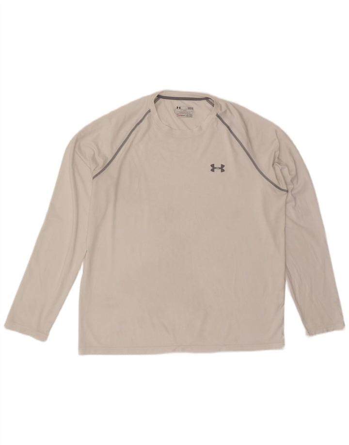 Under Armour Herren Heat Gear Top Langarm Large Weiß Polyester