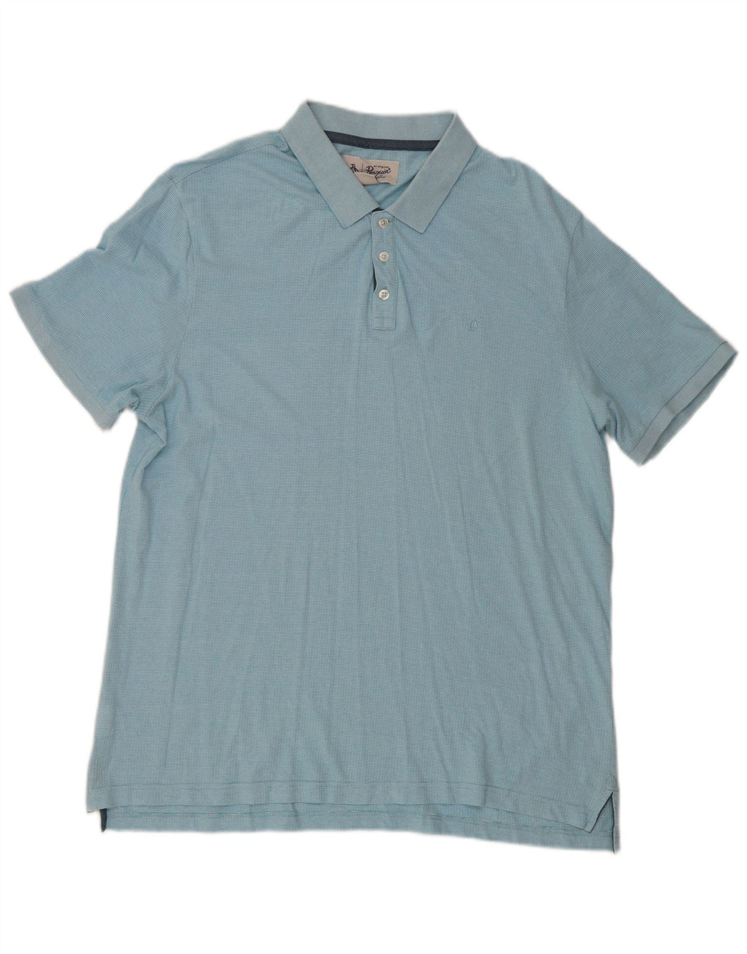 Penguin Herren Poloshirt 2XL Blau Baumwolle
