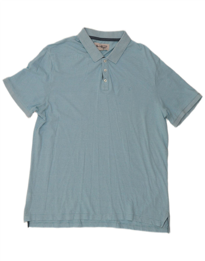 Penguin Herren Poloshirt 2XL Blau Baumwolle