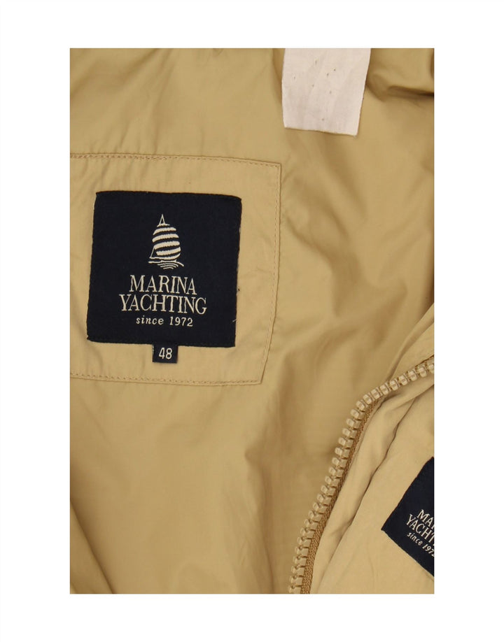 MARINA YACHTING Mens Hooded Padded Coat IT 48 Medium Beige Polyester