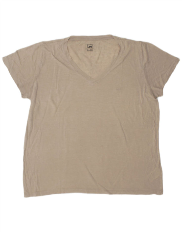 Lee Herren-T-Shirt mit normaler Passform, XL, beige, Lyocell