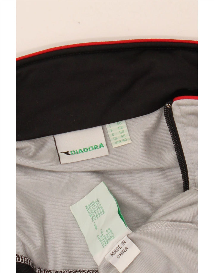 DIADORA Herren-Trainingsanzug-Top-Jacke, UK 40, mittelgraues Polyester