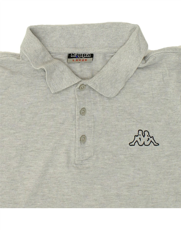 KAPPA Mens Polo Shirt Large Grey Cotton Vintage Kappa and Second-Hand Kappa from Messina Hembry 
